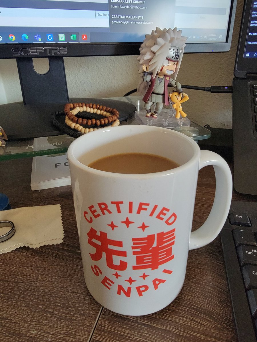 Ss73Rs's tweet photo. Morning coffee #senpai #jiraiya #kon https://t.co/e2Y1oRcPH7