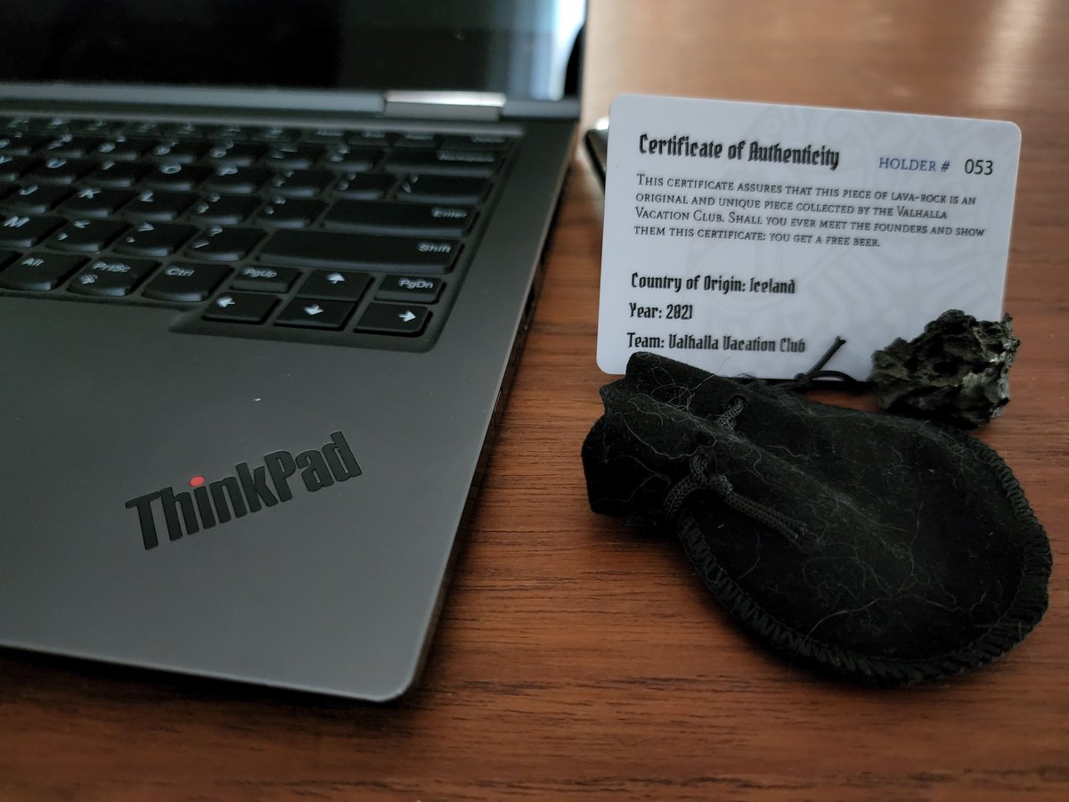 Got this volcanic rock from Iceland!
Thank you <a href="/vacayclub/">Valhalla Vacation Club</a>, nice irl drop!