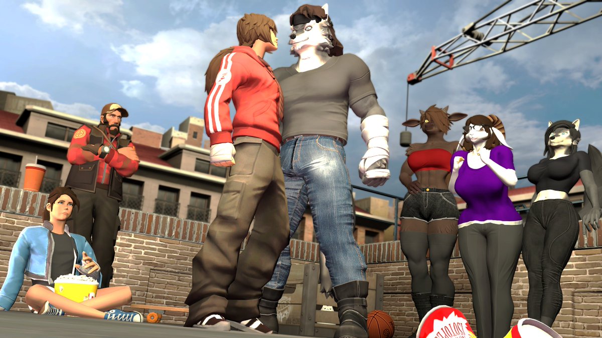 UnWellerman's tweet image. What's this? A Crossover Staredown

So I decided to do a little crossover piece between my Main account and Furry account. Ashley is there because of a joke.

Ashley who belongs to @GoodGuyCandy