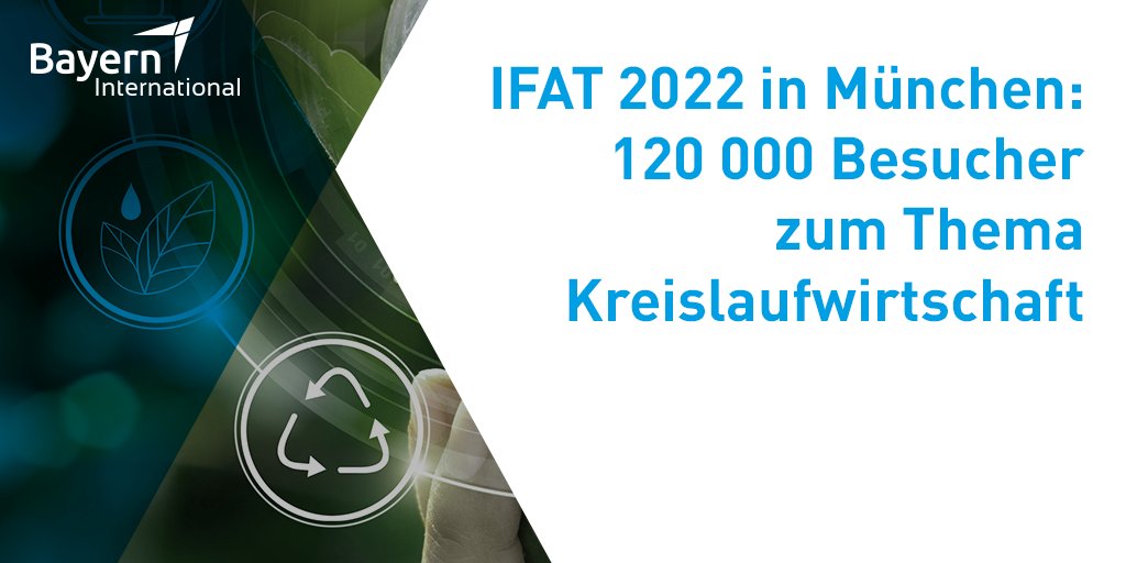 Über 120 000 Besucher informierten sich im Rahmen der IFAT 2022 über die Möglichkeiten der Kreislaufwirtschaft. Hier finden Sie einen Überblick über die spannendsten Trends und die bayerische Präsentation vor Ort ➡️ bit.ly/3uKYuXQ