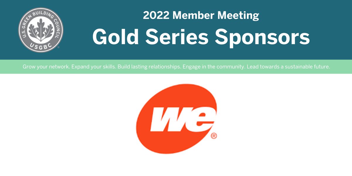 Thank you to Gold Series Sponsor <a href="/we_energies/">We Energies</a> for supporting our entire series of 2022 Member Meetings! Join us on Aug 10 at <a href="/FiservForum/">Fiserv Forum</a> for a discussion about leadership &amp; ongoing performance.

Learn more the Member Meeting Series and our partners here: usgbc.org/articles/atten…