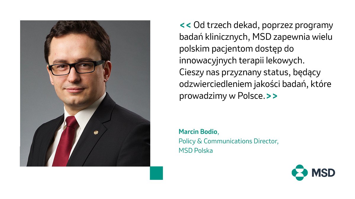 MSD Polska drugi rok z rzędu ze statusem centrum badawczo-rozwojowego! 🩺💊
#MSDInvents <a href="/MRiTGOVPL/">Ministerstwo Rozwoju i Technologii</a>