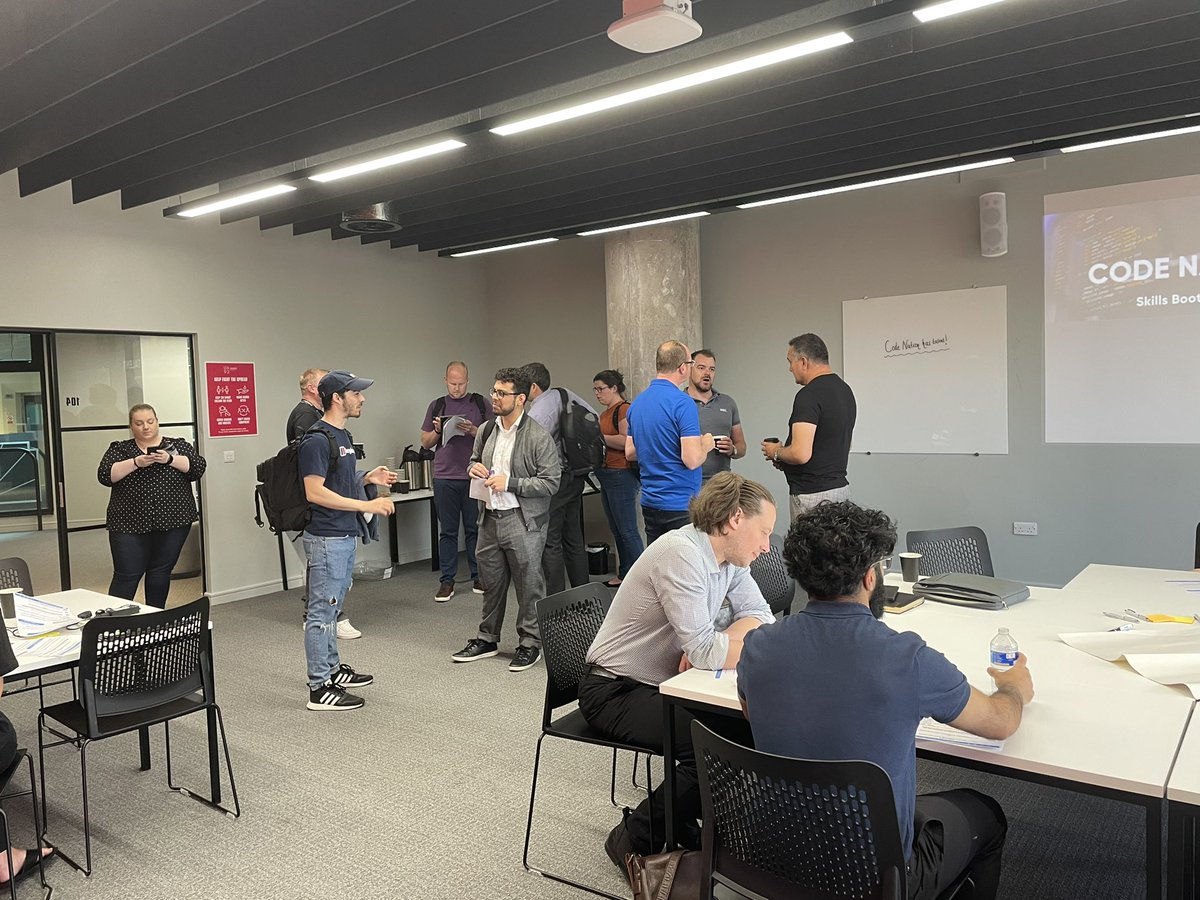 wearecodenation's tweet photo. It’s a special day for Code Nation!

We are delighted to host our first face to face event in 3 years. And wow this feels good! 🤩
     
Today we welcome Employers and Graduates to our Code Nation has Talent: Skills Bootcamp Graduate Recruitment Day.🧑‍💻

#CodeNationHasTalent https://t.co/rVWlc2Xroy