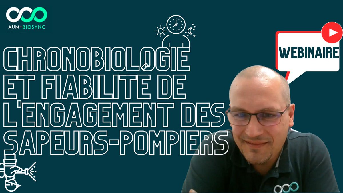 1er Webinaire d'AUM🌐
La #chronobiologie, les #rythmesbiologiques, l'impact qu'ont ces derniers sur l’activité des #sapeurspompiers ont été abordés.
Nous remercions les personnes qui étaient présentes&amp;espérons vous revoir plus nombreux la prochaine fois!
eu1.hubs.ly/H01jyh20