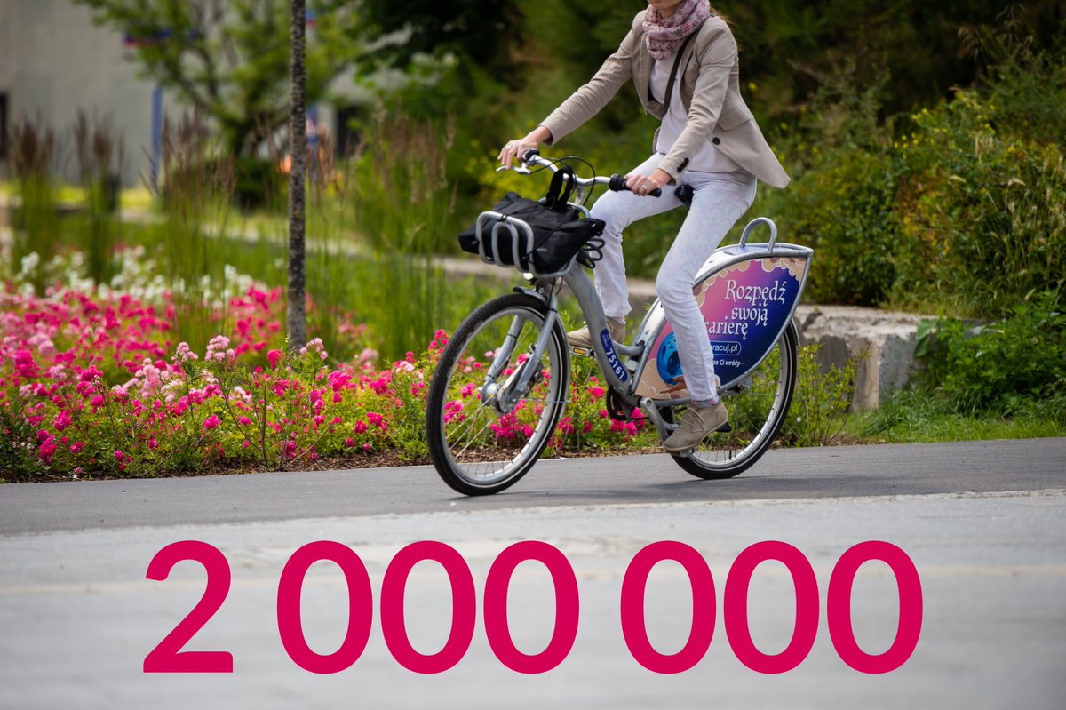 Właśnie zanotowaliśmy dwumilionowe wypożyczenie #Veturilo w tym roku. 🚲 Okrągły przejazd odbył się rowerem 28939 ze stacji Atrium Targówek do stacji Pętla Bródno – Podgrodzie. @molszew77 <a href="/NextbikePolska/">Nextbike</a> <a href="/ZDM_Warszawa/">ZDM Warszawa</a>