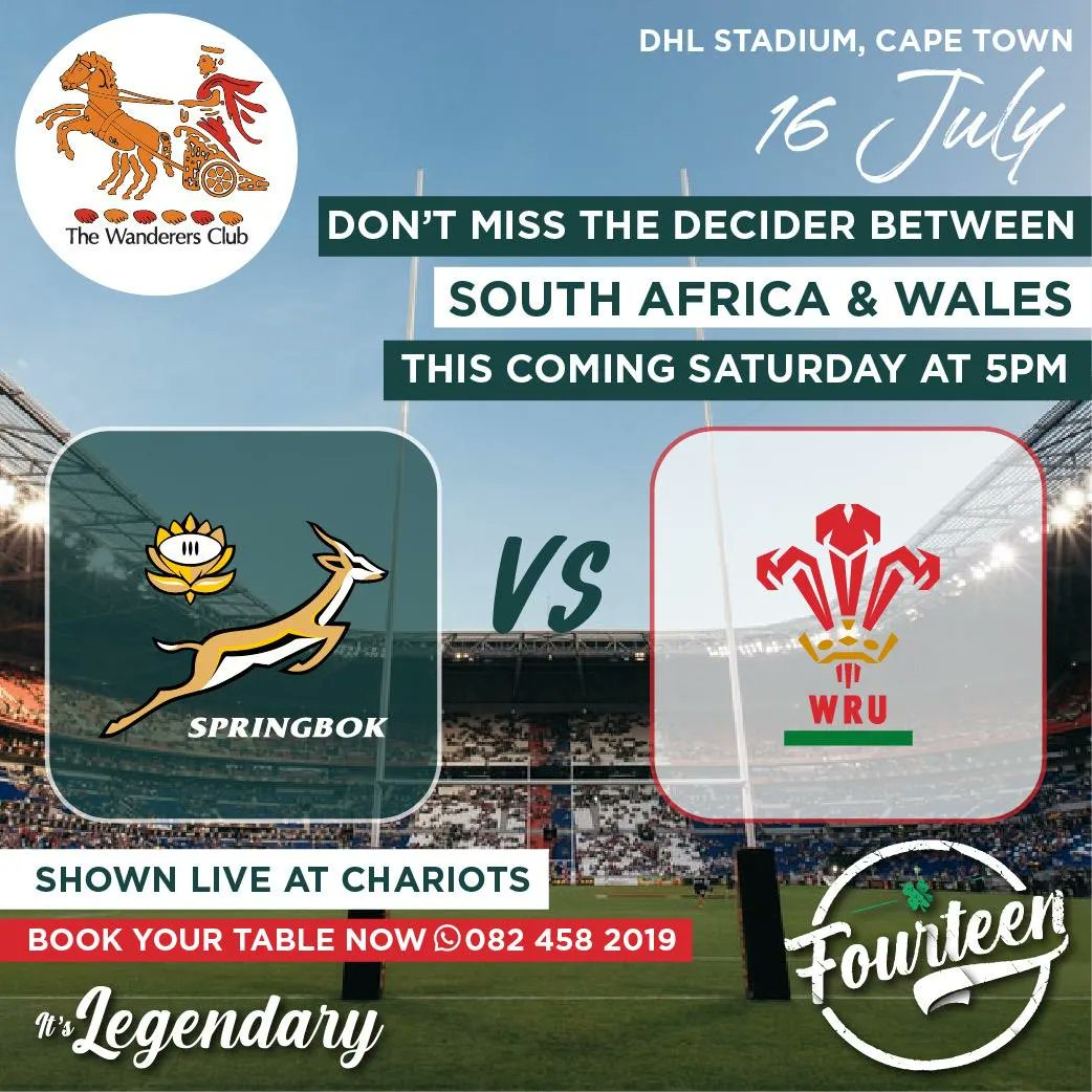 Come support the Boks take on Wales this Saturday!