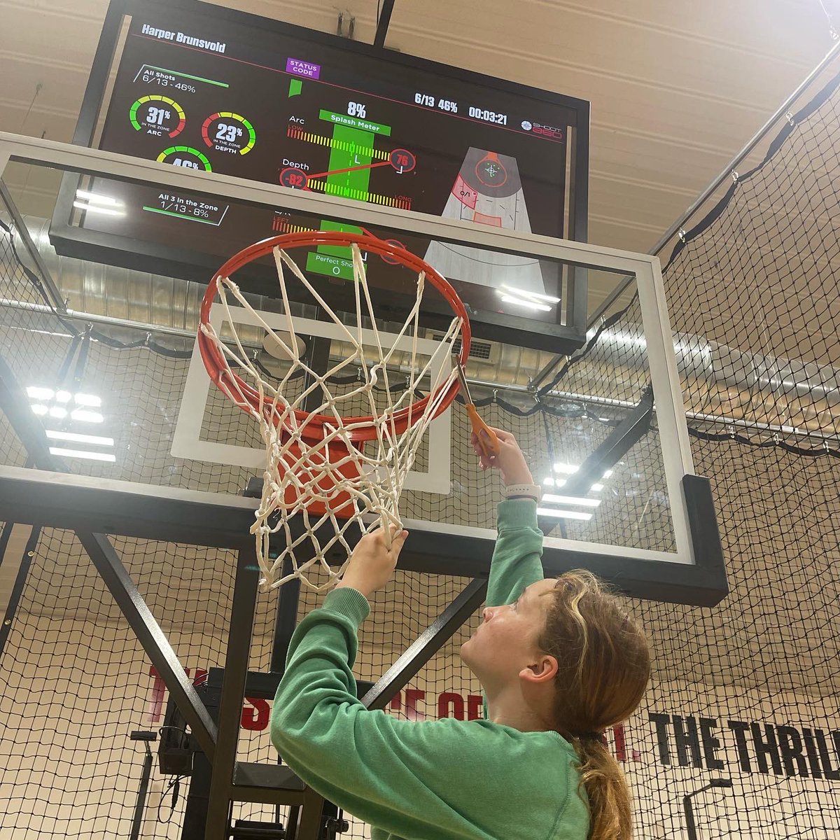 Shoot360Fargo's tweet photo. Congratulations to Harper Brunsvold on reaching 10K Shots Made‼️ Making that many shots is no small task, but Harper rocked it‼️ Nice work‼️ #shoot360fargo #splashmeter #getgameready @nodakbasketball https://t.co/pfYVzcECmw