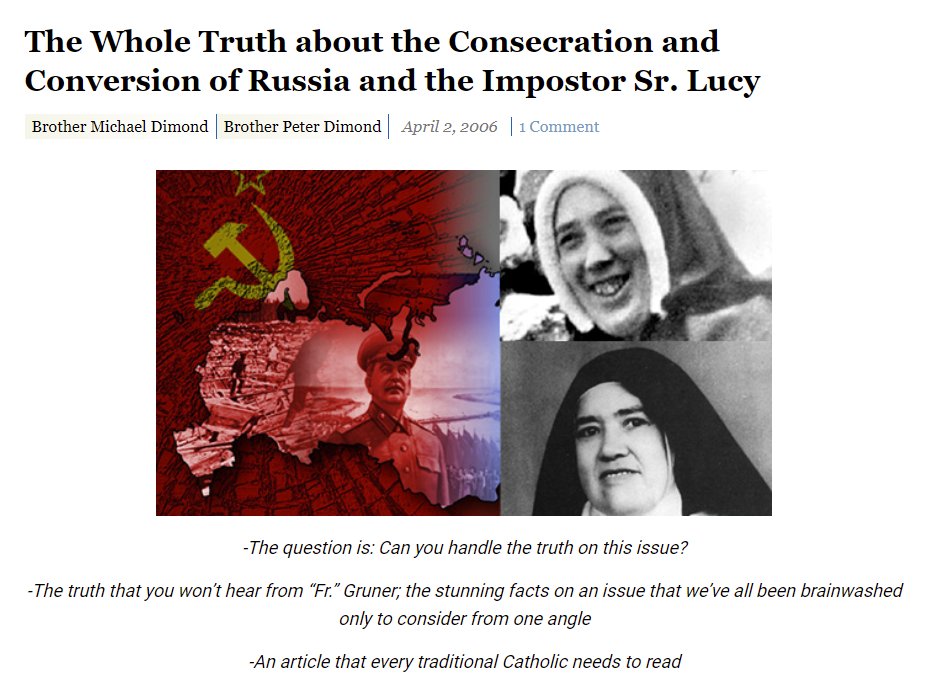 EKatholik's tweet photo. ‼️ The Mother of God made VERY noteworthy statements at Fatima on July 13, 1917.
https://t.co/auh6y0fEMS
A must-read article ‼️
#BlessedVirginMary #Catholicism #Apocalypse #Russia #War #Church #Vatican #Christianity #1952Consecration #FatimaApparitions #PiusXII #CatholicTwitter https://t.co/WmlJ8aty1L