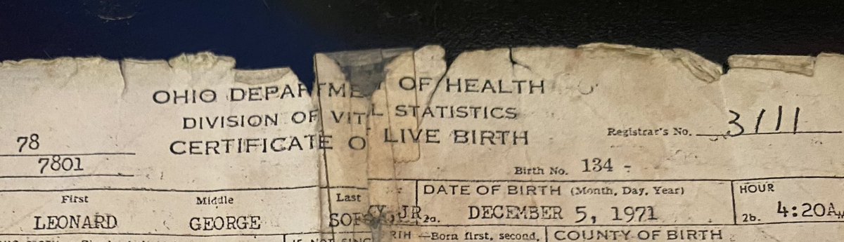 My original birth certificate. See what time I was born?!?  😂😂💨💨 #420life #indica #Cannabis