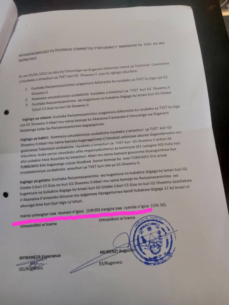 Inama yiga kuri wa muyobozi wadeleze umukwikwi mu muhango wo Kwibuka irarimbanyije ku Murenge wa Rugerero <a href="/RubavuDistrict/">Rubavu District</a> 

Yitabiriwe na meya, perezida wa Ibuka ku rwego rw'Igihugu, inzego z'umutekano n'abahagarariye inyungu z'abarokotse Jenoside. Details to follow. #Rwanda