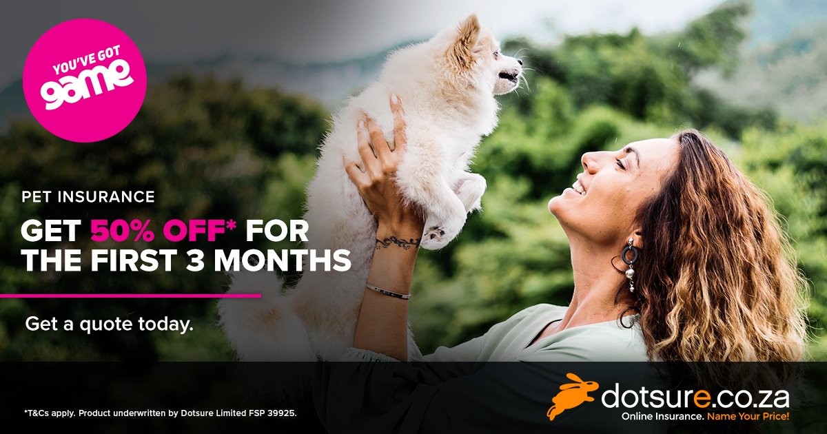 Game_Stores's tweet photo. Sign –up today and get 50% OFF your first 3 monthly premiums 👉🏾 https://t.co/XfDR3eYWTK. Nabo Spoti 🐶 they’ve #GotGame #dotsure #Insurancefamily.
Ts and Cs apply! https://t.co/CeWlqTpsmw