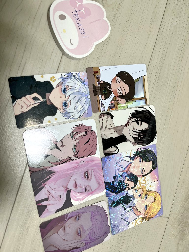 tekazzi's tweet photo. another wl goib pulang. double-sided senju-waka photocard. 🥹 #777proof https://t.co/4nTdsbp5Fd