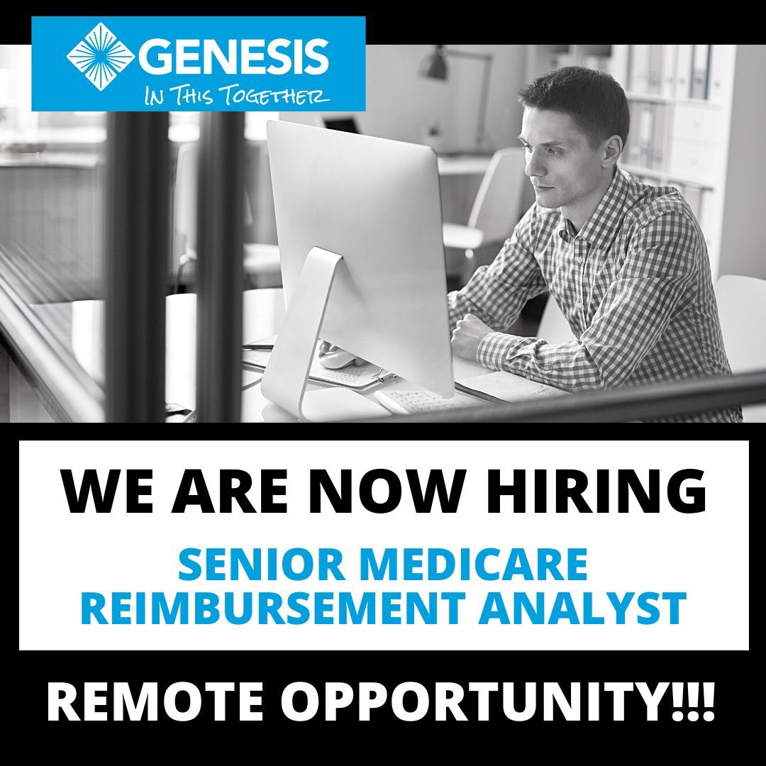 We have a remote opportunity! Genesis is hiring a Senior Medicare Reimbursement Analyst. Learn more and apply at tinyurl.com/4s7y6mxt . #Analyst #genesishealthcare #hiring #remotejobs