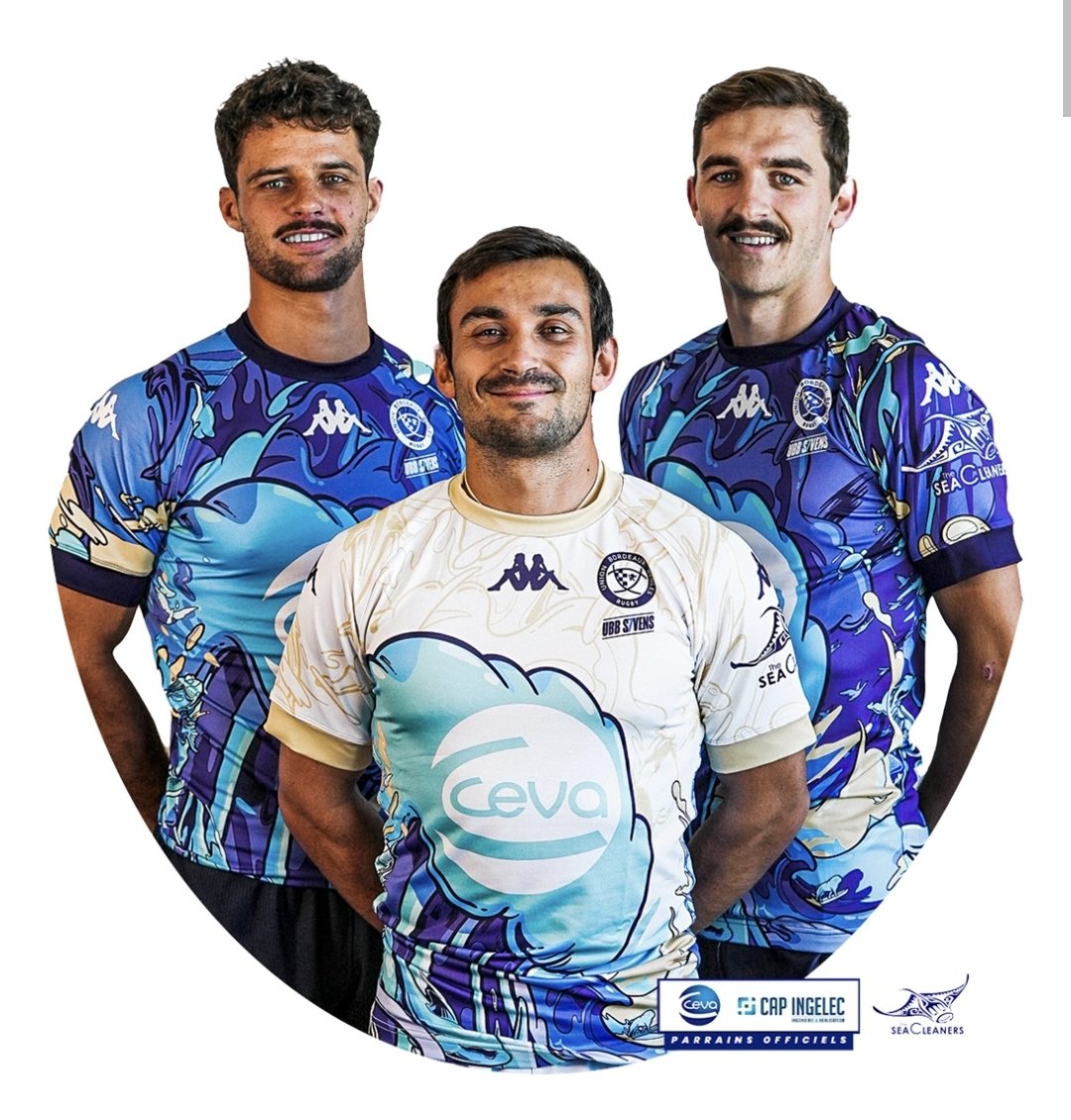 ActuRugby__'s tweet image. 👕 - Voici les nouveaux maillots de Bordeaux avec l&apos;équipe des sevens pour disputer le Super Sevens #UBBSevens
En partenariat avec @CevaSanteAnimal et @CapIngelec 

(@UBBrugby)