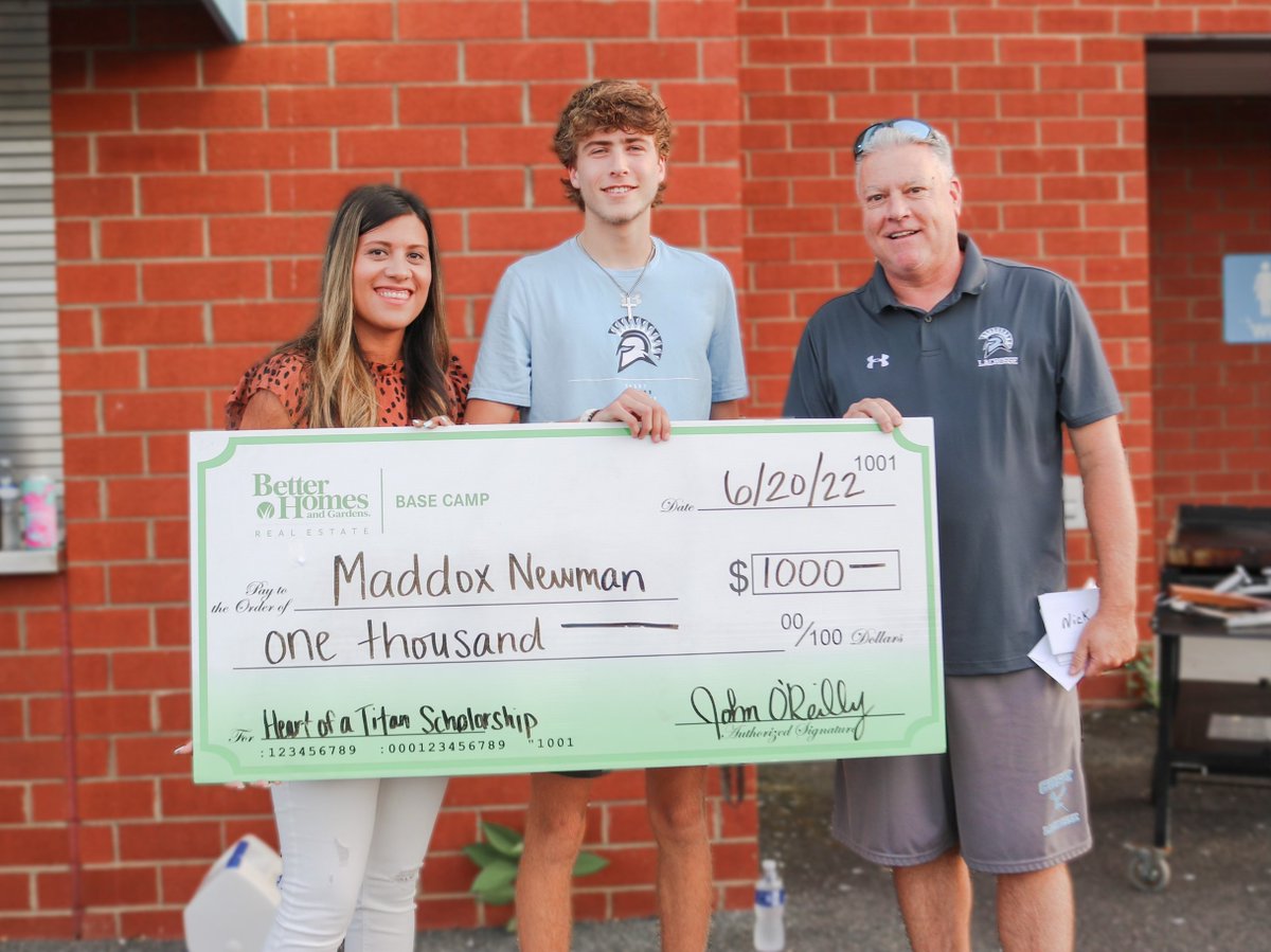 Congratulations to Maddox Newman for being awarded the "Heart of the Titan Scholarship!" Maddox showed the heart of a Titan on and off the field, his dedication and leadership will be missed next season. We wish Maddox all the best on his next journey. #cosbylax2022