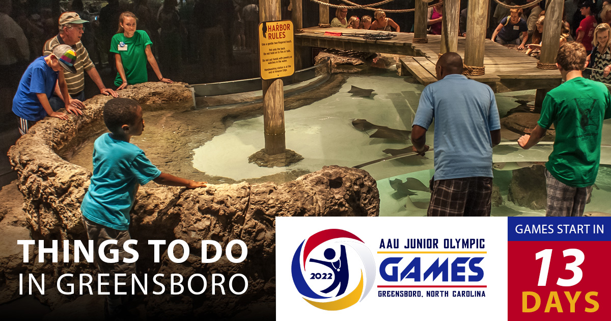 13 more days until the AAU games begin! 
If you are looking for something fun to do while visiting Greensboro AND you love science, then the Greensboro Natural Science Center is somewhere you’ll want to see!  Visit site4177.goalline.ca/SportInformati… for more AAU Junior Olympics Information.