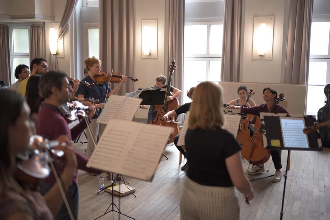 cochamberorch's tweet photo. Back to work on some crazy Polish and Hungarian music from Bacewicz, Seiber, Penderecki, Bartok and Panufnik... Next Sunday at the Summerwinds festival in Osnabrück with Blaz Sparovec! https://t.co/2XQM2pkpty