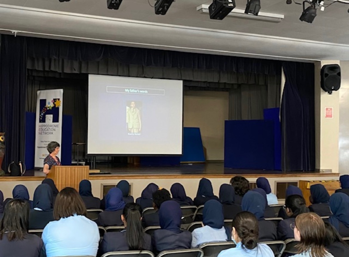 sellyparkgirls's tweet photo. Year 9 and 10 attended a very moving and informative presentation from G2G. Thank you to Noreen for sharing her family's Holocaust story #tolerance #history #generation2generation https://t.co/0NsItYpgKS