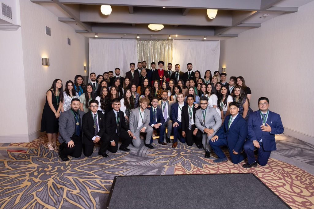 MarAndrious's tweet photo. St. Andrew’s Youth at the 34th Assyrian Church of the East Youth Conference pictured with His Holiness Mar Awa III https://t.co/QsColaKbwC