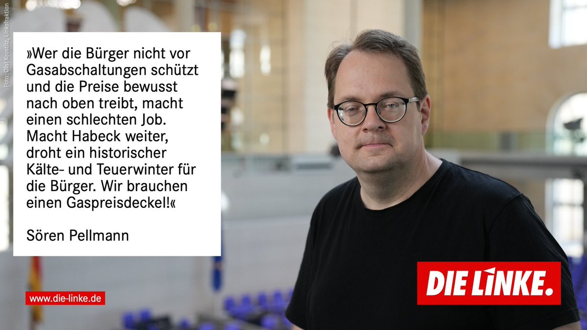 Wer die Priorisierung der #Gasversorgung in Frage stellt und wieder den Verbraucher den schwarzen Peter zuschiebt, macht wieder nur Politik für die Wirtschaftslobby und einen schlechten Job. Es braucht endlich wirksame Maßnahmen, die die #Preissteigerung|en stoppen! #Gasnotstand