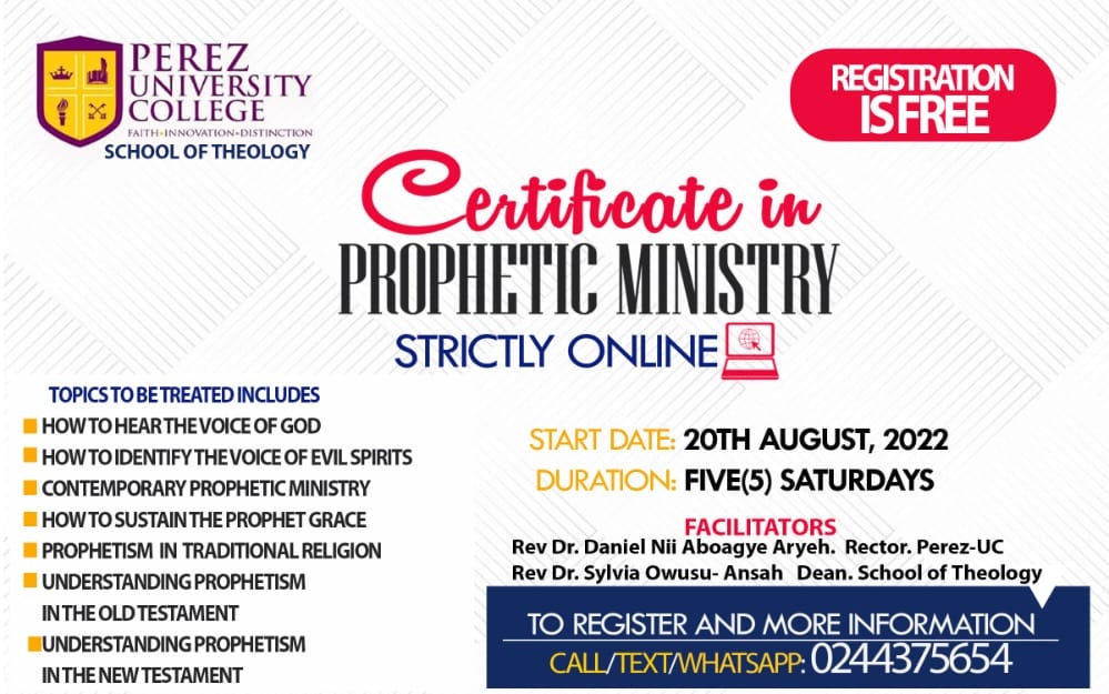 PerezUniversity's tweet photo. 36 days more to Certificate in Prophetic Ministry!

Registration: FREE!!! 

Don’t miss this!!!! https://t.co/XWAfK33KM3