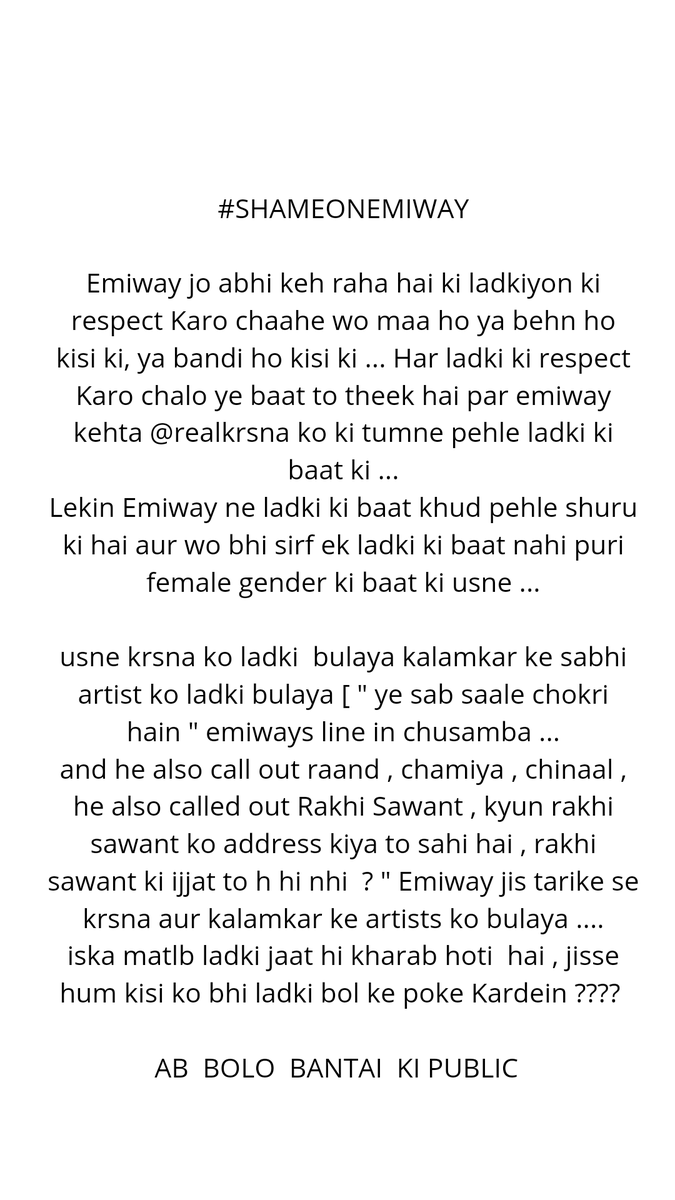 JhunmunX's tweet photo. View Image and read that
And spread this post to everyone by which the truth will spread ...
#ShameOnEmiway #krsna #emiwaybantai https://t.co/eytwL7PCbi