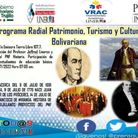 trujillo_obe's tweet photo. 107.7 Fm Patrimonio Turismo y Cultura Bolivariana ZET y UNERMB @alcaldiatruji_1 @MPPEDUCACION @_LaAvanzadora @WuikelmanAngelP  @ViceComunidades @DGCPatrimonioy2  @elianyspalmar1 @DGEFDMPPE @DGCE_MPPE @RosangelaOrozco @Gerardo4fPsuv @carloscontigo https://t.co/kTnXb7BrrK