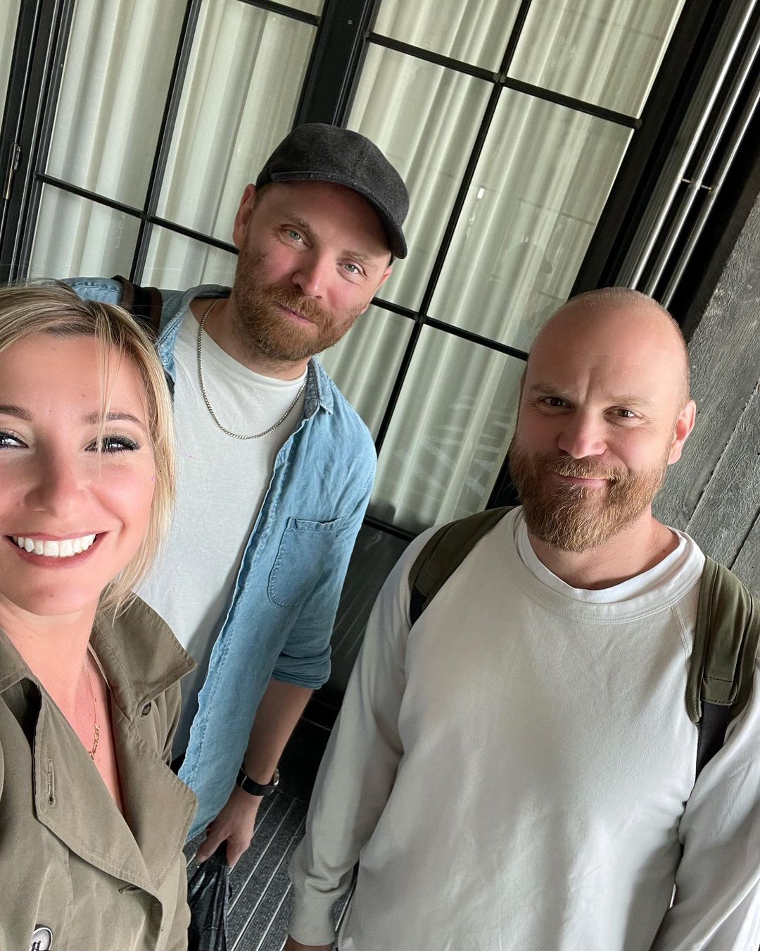 Coldplaying on X: Jonny Buckland and Will Champion with a fan at