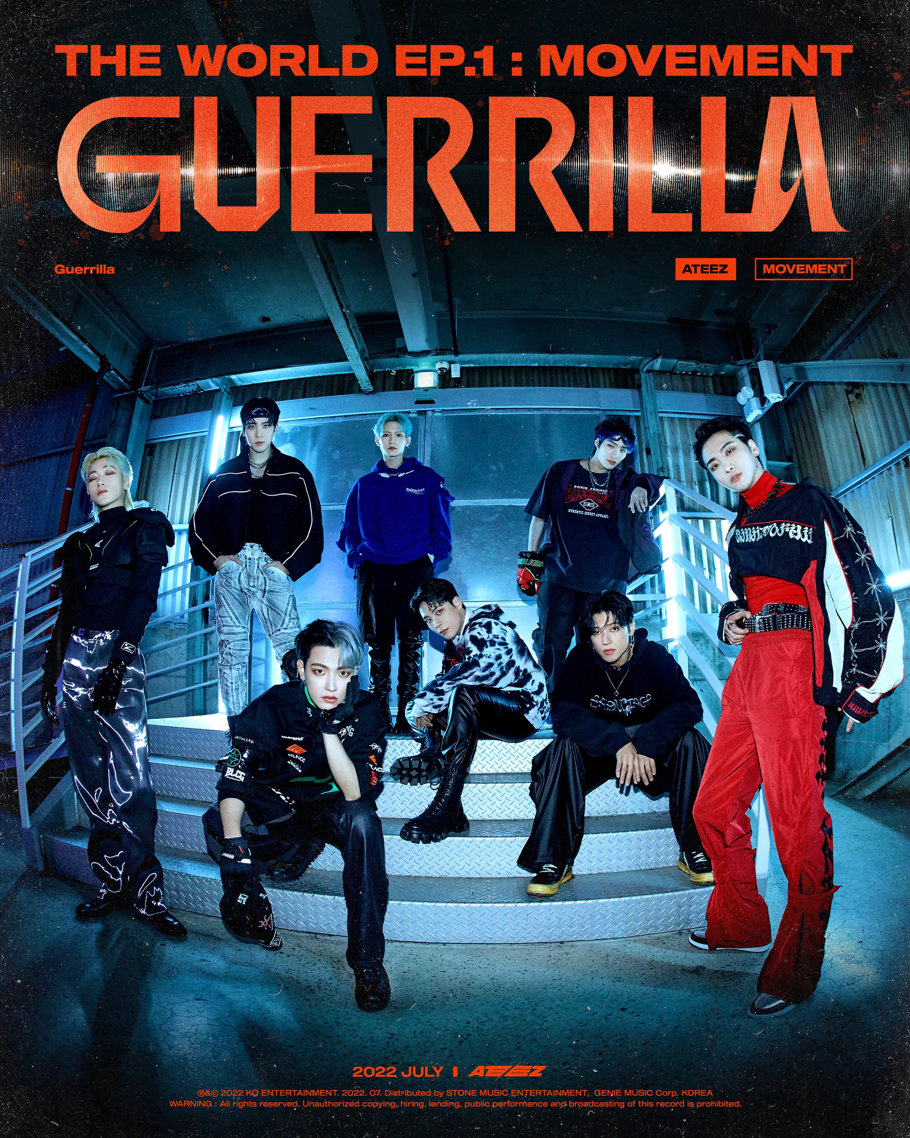 ATEEZ(에이티즈) on X: [📷] ATEEZ THE WORLD EP.1 : MOVEMENT 'Guerrilla' Title  Poster ⠀ ALBUM RELEASE 2022. 7. 29 1PM ⠀ #MOVEMENT #Guerrilla #ATEEZ #에이티즈   / X