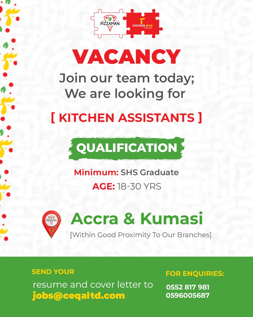 pizzamanghana's tweet photo. Vacancy vacancy vacancy, RT https://t.co/to53aS3BaP