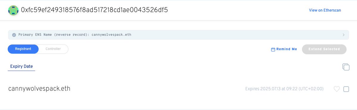 CannyWolvesPack's tweet image. 🚨Whatever market conditions, we are here to stay. Just registered our ENS domain. AWOO! 🐺