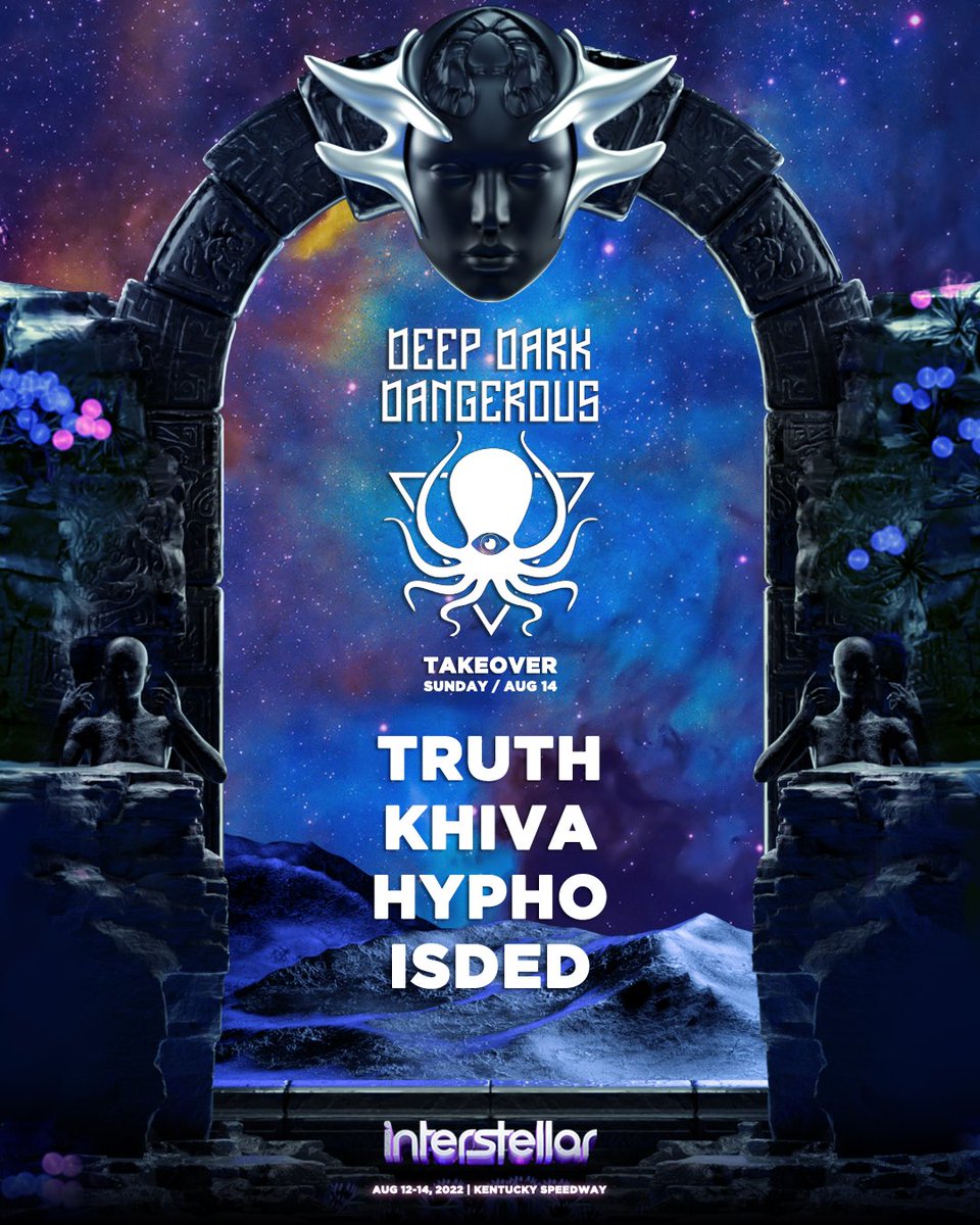 InterstellarMF's tweet photo. Take a look at the different takeovers we’re hosting this year! 😈 Which one are you looking forward to most?!

@DeepDarkDanger 
@MorfloRecords 
@EclecticMGMT 
@solacepresents 

We got one more to announce, so keep your eyes peeled! 👀 https://t.co/HcC1uhRGOb