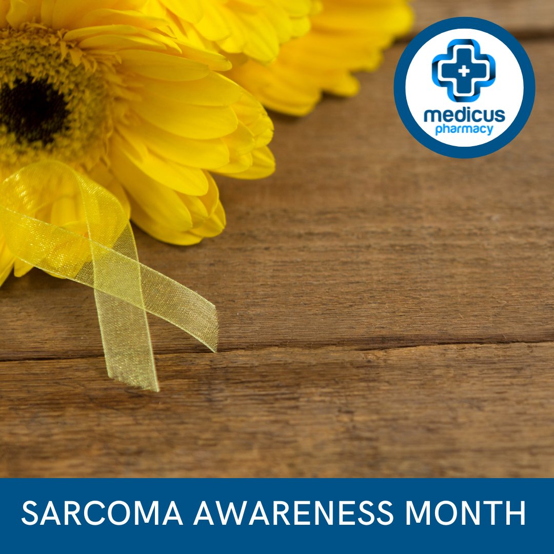 PharmacyMedicus's tweet photo. Sarcoma Awareness Month is observed annually every July. Find out more about the history of the awareness month, symptoms and treatments for the condition: https://t.co/gUAXILC6EB https://t.co/dv9HoUe7Xh
