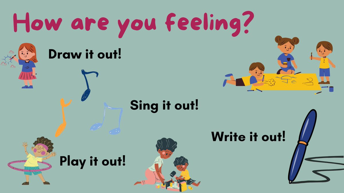 MissKendraProg's tweet image. Looking for ways to stay engaged with kids over the summer? Invite them to share their worries, thoughts and imaginings through art, song, words and play! #askeverychild #misskendraprograms #redbeadmoments