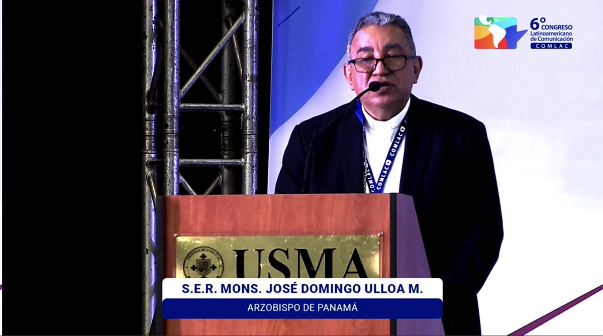 ComlacSignis's tweet photo. Inicia el Sexto Congreso Latinoamericano de Comunicación (VI COMLAC), con palabras del arzobispo de Panamá y Gran Canciller José Domingo Ulloa; el rector de @USMApanama José Francisco Blanco y el presidente de SIGNIS ALC, Carlos Ferraro. 

#COMLAC6 #comlac #panama https://t.co/7FDg2lH7BJ