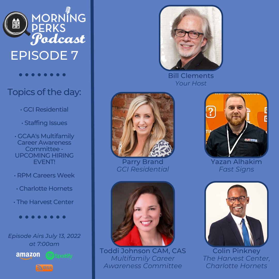 New Morning Perks Podcast episode out now, with your host Bill Clements, CAM! Visit greatercaa.org/news/morning-p… for more details!