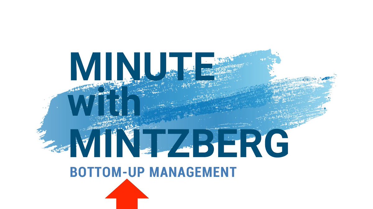 Mintzberg141's tweet photo. Managers need to be connected. A lot of management happens on the ground. If you see yourself on top, then you don't know what's happening on the bottom.

#leadership #MwM 
#video  https://t.co/5NBascVevz https://t.co/9ZXna7n17t
