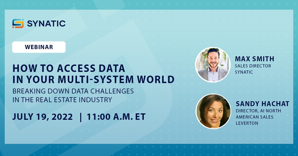 Enjoy a compelling webinar next week, July 19th, discussing the data challenges within the Real Estate Industry with Max P. Smith &amp; Guest Speaker, Sandra Hachat.

Register for the 𝐟𝐫𝐞𝐞 webinar here bit.ly/3RpiF7r

#data #saas #realestate #commercialrealestate #cre