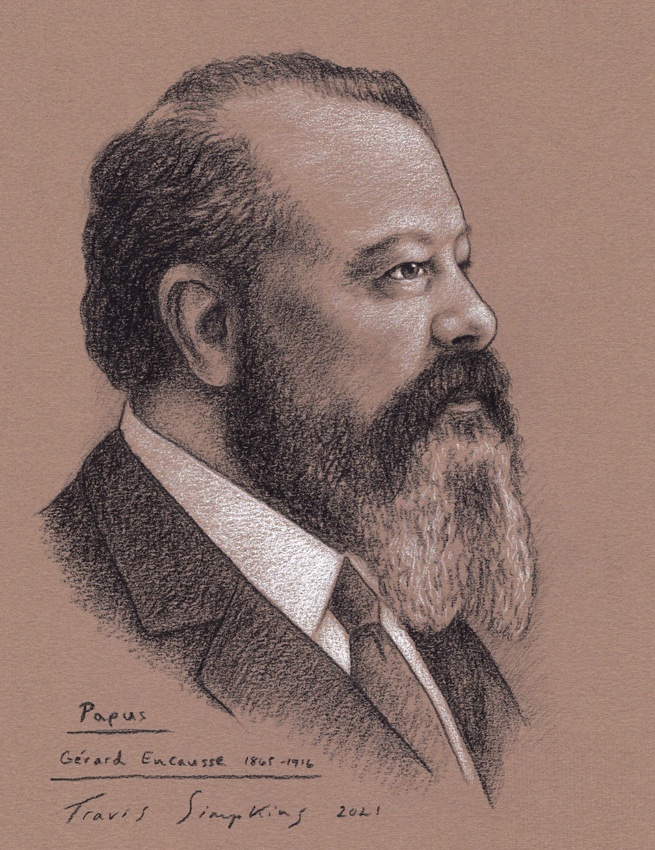 TravisSimpkins7's tweet photo. Happy Birthday to Gerard Encausse, known as Papus, born on this day in 1865.
Portrait by Travis Simpkins
https://t.co/UjuDuBuUwV
#GerardEncausse #Papus #Martinism #Martinist #Rosicrucian #Magick #Occult #occultism #OTO #esoteric #ceremonialmagick #occultism #occultart #mysticism https://t.co/4PvokKun1j