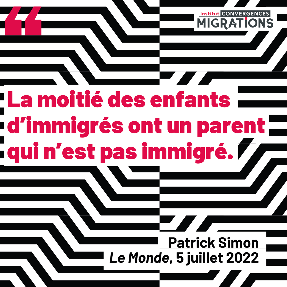ICMigrations's tweet photo. [Presse] « La moitié des #enfants d’#immigrés ont un parent qui n’est pas #immigré » constate Patrick Simon, @lemondefr, 05 juillet 2022

Premiers résultats de l’#enquête « #Trajectoires et #Origines 2 » 

@IchouMathieu
#TeO2 @InedFr @InseeFr 

Plus : https://t.co/vaQQ46r9Mv https://t.co/CQFlvv2ZVc