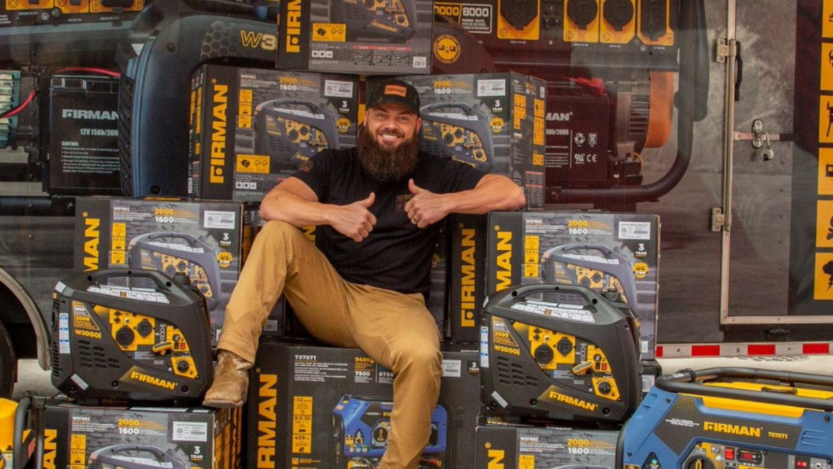 FIRMANPower's tweet photo. Want to WIN a FIRMAN Flat Trucker hat? Give this photo of Heavy D a caption.
The funniest and most original caption with the most likes in 24 hours wins! And go...
#CaptionContest #FIRMANGenerators #FIRMANBuiltForYou #HeavyDSparks #DieselBrothers https://t.co/g9GBH3ip9X