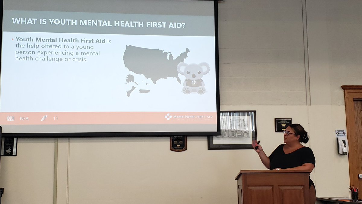 StChasSDPD's tweet photo. Youth Mental Health training at the @StChasCitySch administrator retreat! Thank you Dawn and Sarah for an amazing PD session! #SCSDgreat #SCSDPD https://t.co/ssb8xnniOX