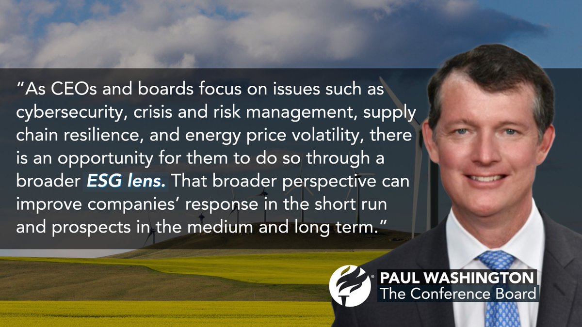 As the #UkraineWar's impact widens, CEOs are prioritizing issues that traditionally fall under the “G” (governance) in ESG. But as Paul Washington writes in <a href="/CorpBoardMember/">CorporateBoardMember</a>, there are benefits to focusing on these issues through a broader #ESG lens. ow.ly/G5xf50JUUwg