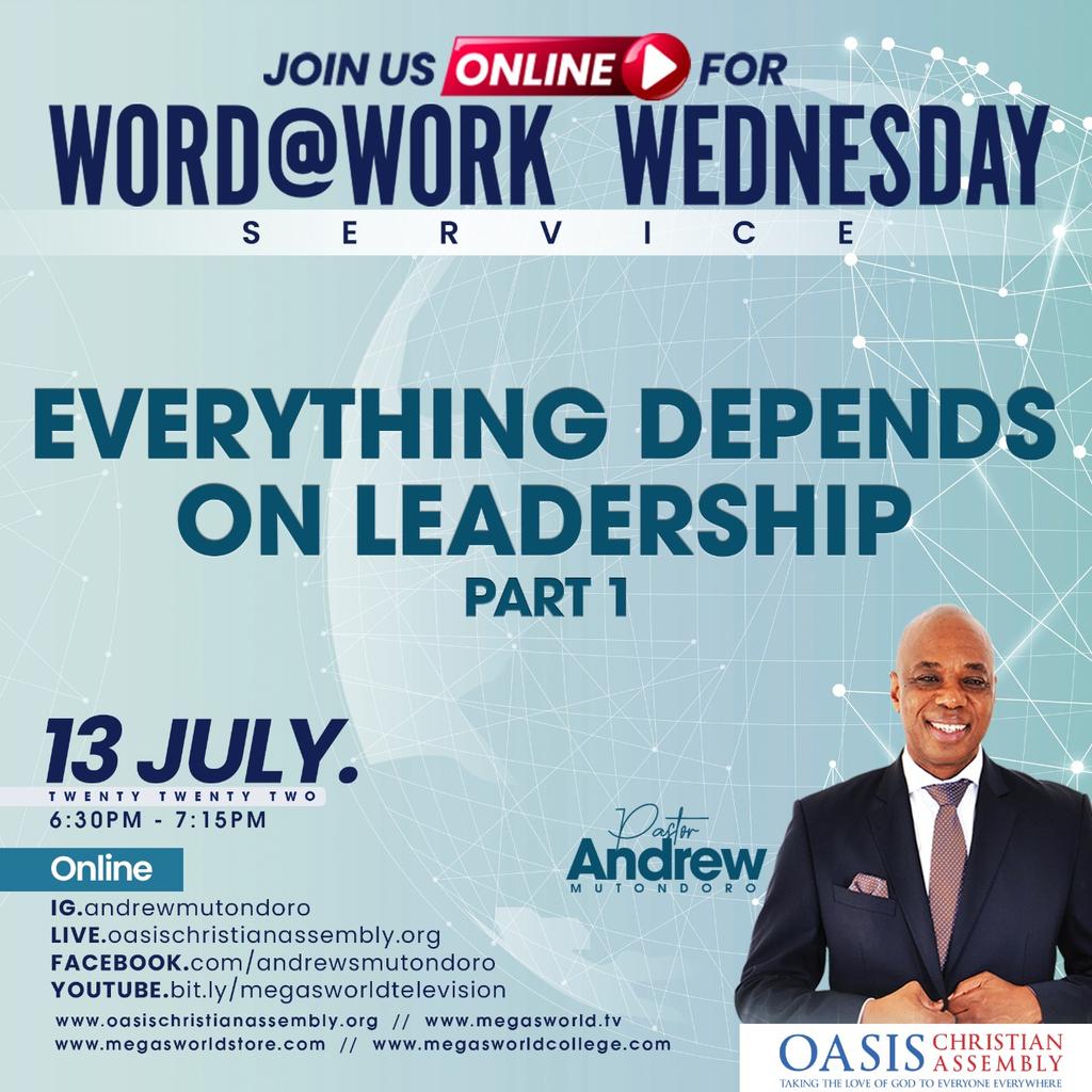 OCAMinistry's tweet photo. This week's mid-week service will bless you mightily. Join us from 18h30 to 19h15.
#WordatWork https://t.co/x9KDRbxCB5