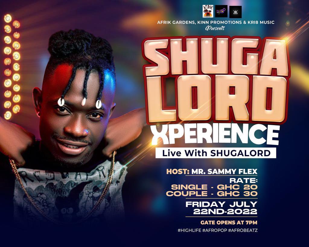 Kri8Concept's tweet photo. It’s official now Shugalord Xperience live at the Afrik Gardens on July 22nd. Kinn Promotions &amp; Kri8 Music . Come and Xperience @ShugaLord Live https://t.co/37FeBawbEU