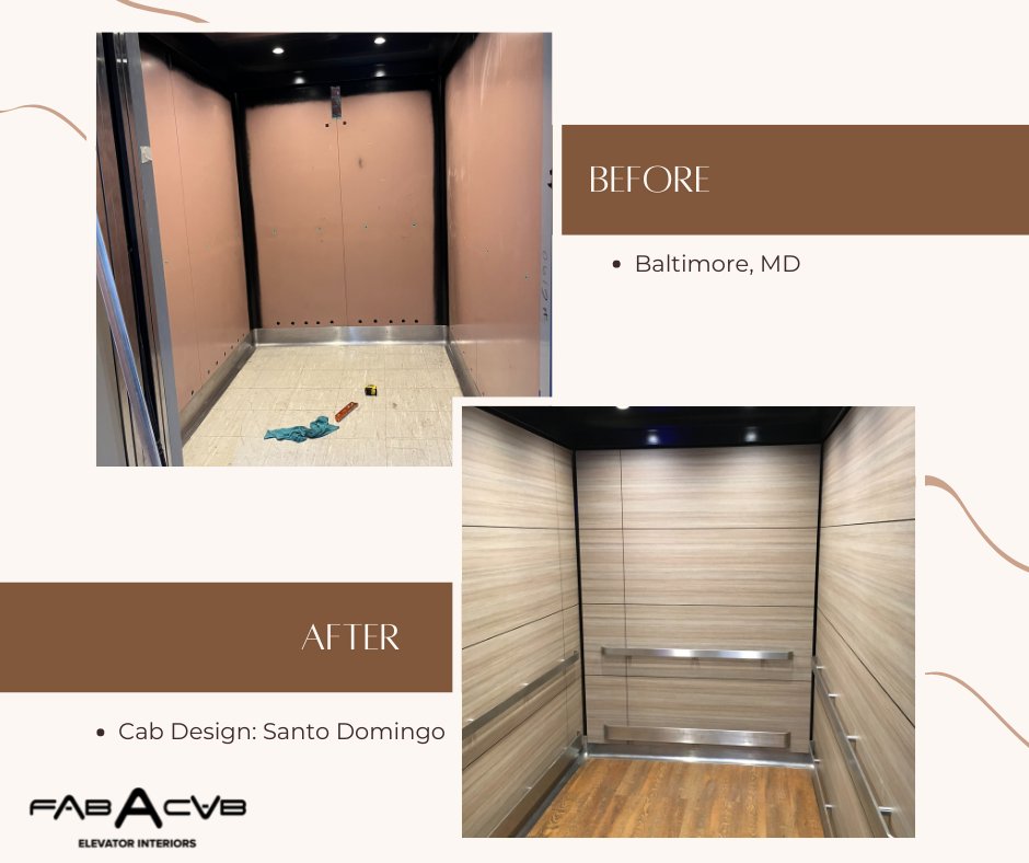 fabacab's tweet image. Another install project well done 🛗 #beforeandafter #elevatorinteriors