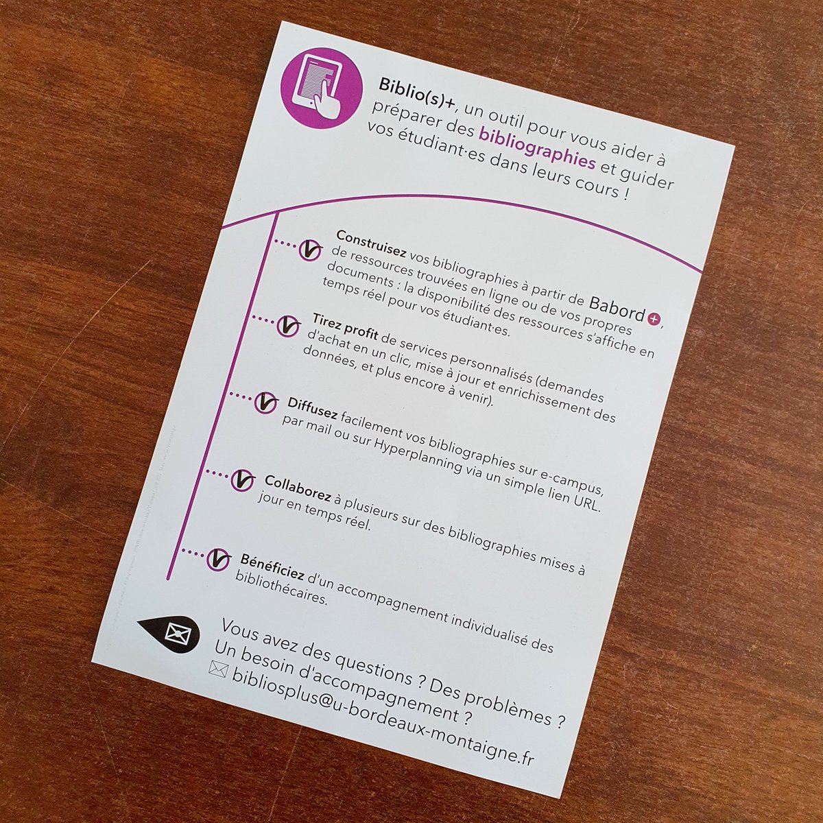 Les BU de Bordeaux Montaigne (compte en veille 💤) (@bubmontaigne) on Twitter photo 👩💻👨💻 Quand les bibliothèques sont fermées, les ressources numériques <a href="/UBMontaigne/">Université Bordeaux Montaigne</a> sont là pour vous !
📌 Parmi les services #BUenligne💻:
- l'extension #LeanLibrary > ubxm.fr/leanlibrary
- le nouveau Biblio(s)+ (pour les enseignant·es et personnels) > ubxm.fr/bibliosplus 👩💻👨💻 Quand les bibliothèques sont fermées, les ressources numériques <a href="/UBMontaigne/">Université Bordeaux Montaigne</a> sont là pour vous !
📌 Parmi les services #BUenligne💻:
- l'extension #LeanLibrary > ubxm.fr/leanlibrary
- le nouveau Biblio(s)+ (pour les enseignant·es et personnels) > ubxm.fr/bibliosplus