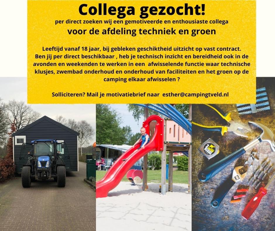 We zoeken per direct een collega voor de afdeling techniek en groen. Super afwisselende functie!