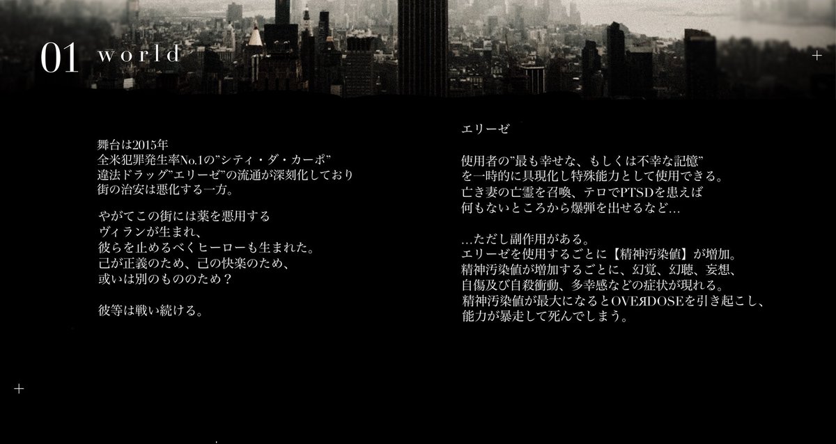 OVERDOSE_TL's tweet photo. #創作企画
#世界観共有企画 

OVEЯDOSE_オーバードーズ

────────

2015.01.15
『シティ・ダ・カーポにて新たな違法薬物の取引が検挙、成分不明。
不可解な殺人の増加も関係か?』

ｰｰ新聞の大見出しより

────────

ヴィラン×アンチヒーロー×ヒーロー

フォロワー一定で始動… https://t.co/rXZRw3ukKS
