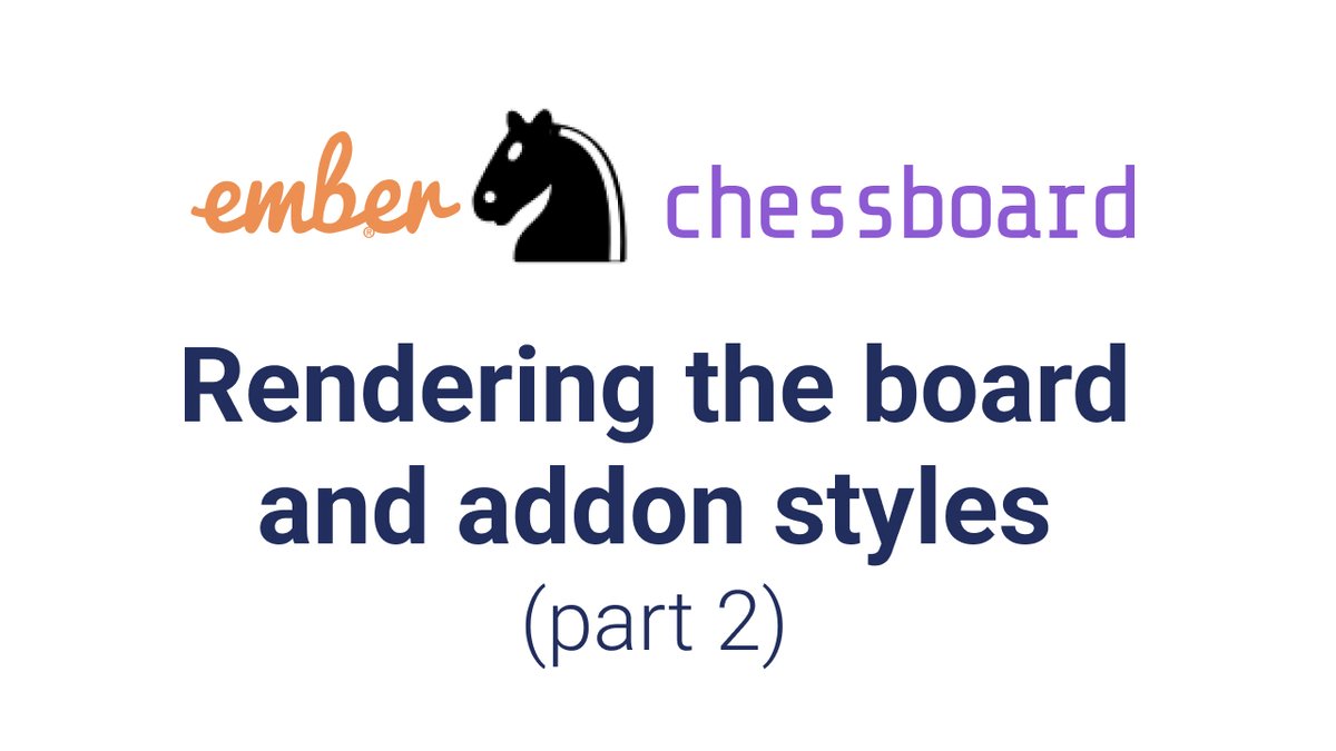 knownasilya's tweet photo. Part 2: Rendering the board and addon styles
📺https://t.co/Czwa3Ru50D
#Chess #EmberJS #CSS #RollupJS https://t.co/JfEw9wPKqX